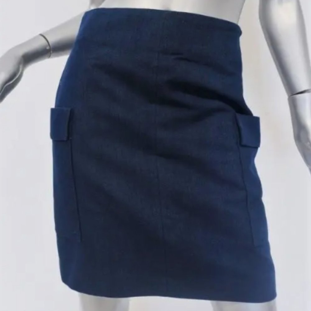 {Club Monaco} Cotton-Blend Palmisa Twill Skirt with Pockets